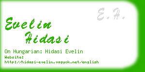 evelin hidasi business card